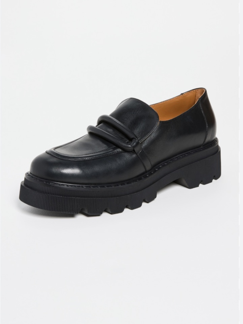 Voile Blanche Elaiza black leather chunky loafers - Picture 1 of 16
